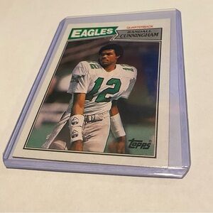 Randall Cunningham Rookie 1987 Topps Football Card Vintage Collectible
